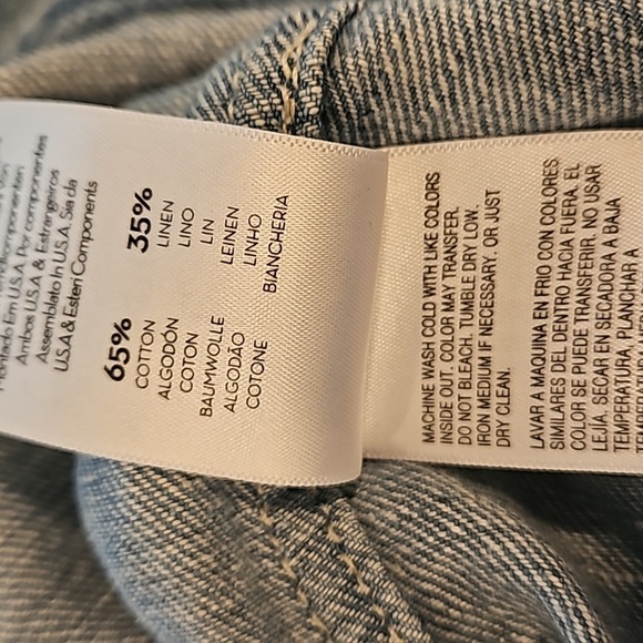 💕MOTHER💕 The Lace Up Shirt Dress ~ Salt And Lime Blue Denim Large L NWOT - Picture 16 of 16